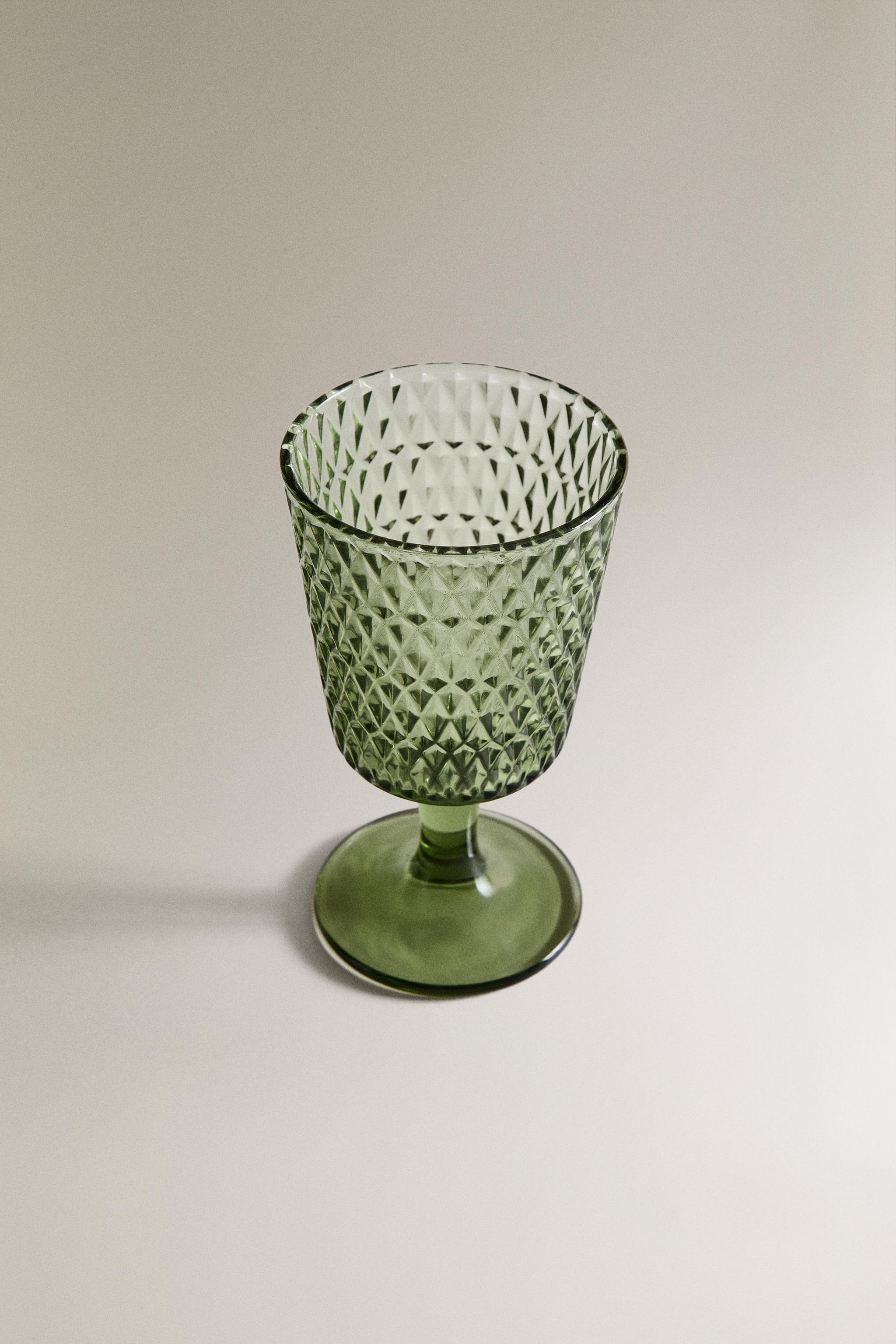 VERRE À PIED VERRE RELIEF